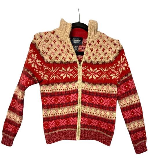 Eddie Bauer Collectibles Fair Isle Lambswool Full Zip...
